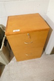 Wooden locking file cabinet