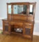 Beautiful antique oak buffet w/mirrors