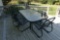 Glass patio table and chairs