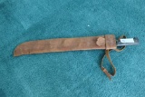 Vintage Machete in Leather Sheath