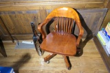 Wooden office chair & decor piece