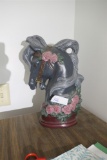 Cast metal carousel horse decorative piece