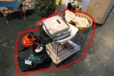 Metal Dog Crate etc lot