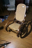 Antique bent wood rocking chair