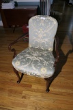 Nicely upholstered Queen Anne Armchair