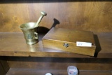 Antique Mortar & Pestle, sick call set