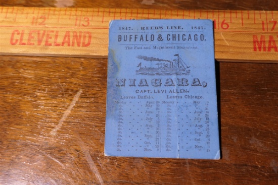 Rage 1847 Great Lakes Niagara Steamer Ticket