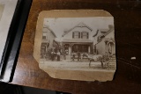 Antique Photo of Home w/Black Man helper