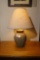 Antique Ovoid Form Stoneware Jug Lamp