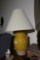 Unusual Yellow Stoneware Ceramic Lamp