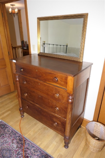 Antique Empire Dresser w/Mirror