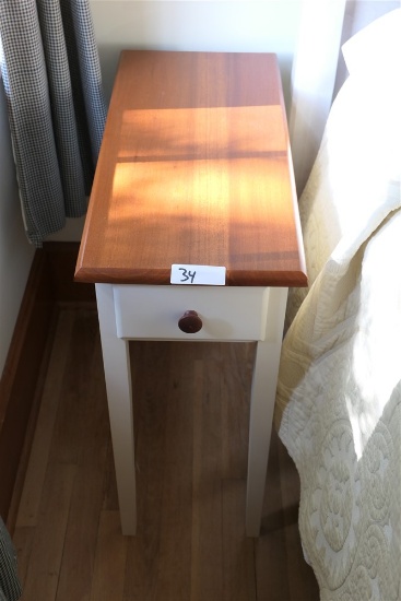 Narrow Wooden Table or Nightstand