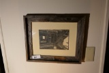 Vintage Framed Woodblock Print