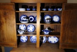 Group Lot assorted Antique Flow Blue China