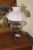 Antique Glass Oil Lamp