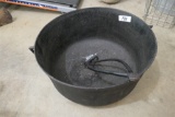 Large Antique Cast Iron Cauldron w/Rare Hanger