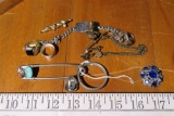 Group of Sterling Silver etc Jewelry