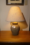 Antique Ovoid Form Stoneware Jug Lamp