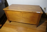 Antique Blanket Chest on Turned Feet