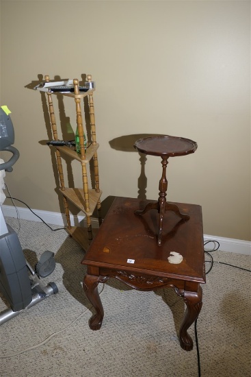 Three Pieces of Furniture - Shelf, Stand, Table