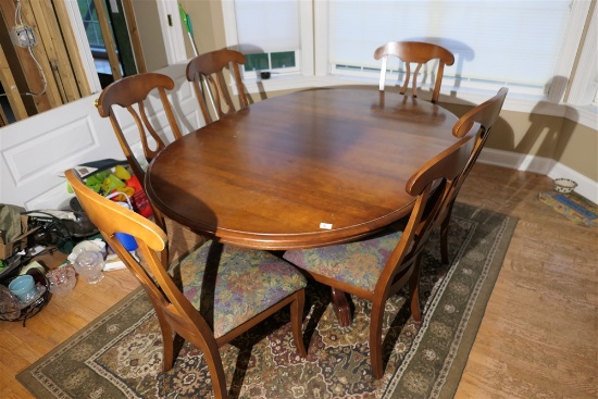 Vintage Wooden Table plus 6 Chairs