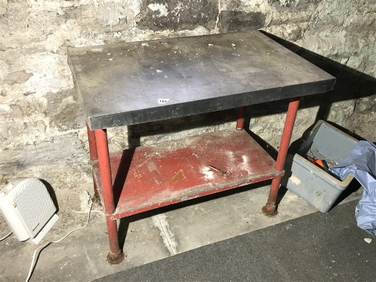 Antique Industrial Kitchen Prep Table All Metal