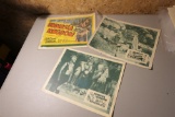 Group of old movie lobby cards