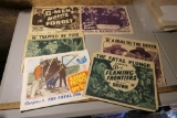 Group of old movie lobby cards