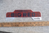 Steubenville Big Red license plate topper - vintage