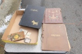 Antique scrapbooks, photo albums lot