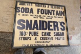 Snaide's Soda Fountain Advertising Poster or Sign