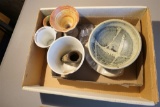 Box of interesting ceramic items, Native American