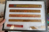 Group lot antique advertising rulers