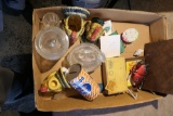 Group Lot of assorted glass, bank, ceramic items