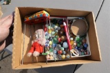 Tin Toy PLUS Old Marbles Lot