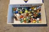 Box lot of old marbles