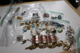 Large Lot Vintage Costume Jewelry, Native American rings