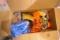 Box of assorted Halloween decorations