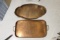 2 Very Large Copper Trays