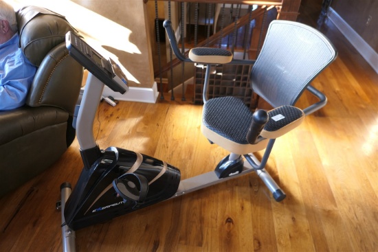 Exerpeutic recumbent stationary exercise bike