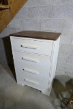 Vintage wooden dresser painted white