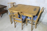 Antique Table & Three Chairs