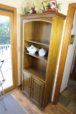 Wooden Shelf Unit w/Cabinet Base