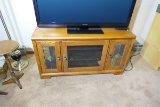 Nice Wood and Slate Entertainment Stand or Cabinet