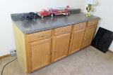 Oak Counter Unit with Drawers