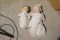 2 Antique Porcelain Dolls in clothing