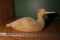 Carved wood and painted duck decoy by Emeric Zuccaro