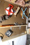 Assorted tools, clamps, tape measure etc lot