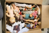 Box Lot Barbies, Vintage Dolls, Advertising etc