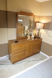 Vintage Oak Dresser with Mirror